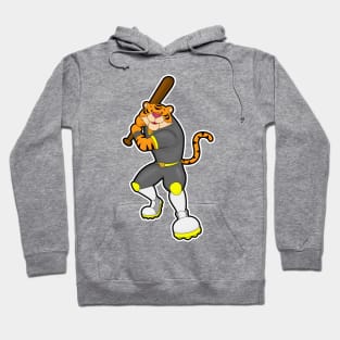 Tiger as Baseball player with Baseball bat Hoodie